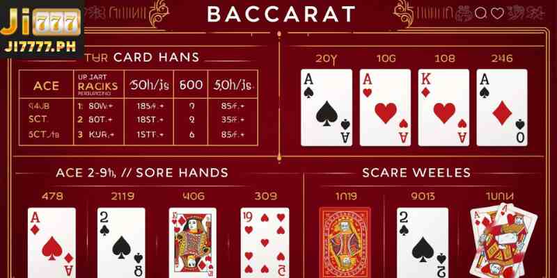 Baccarat online card values and scoring rules